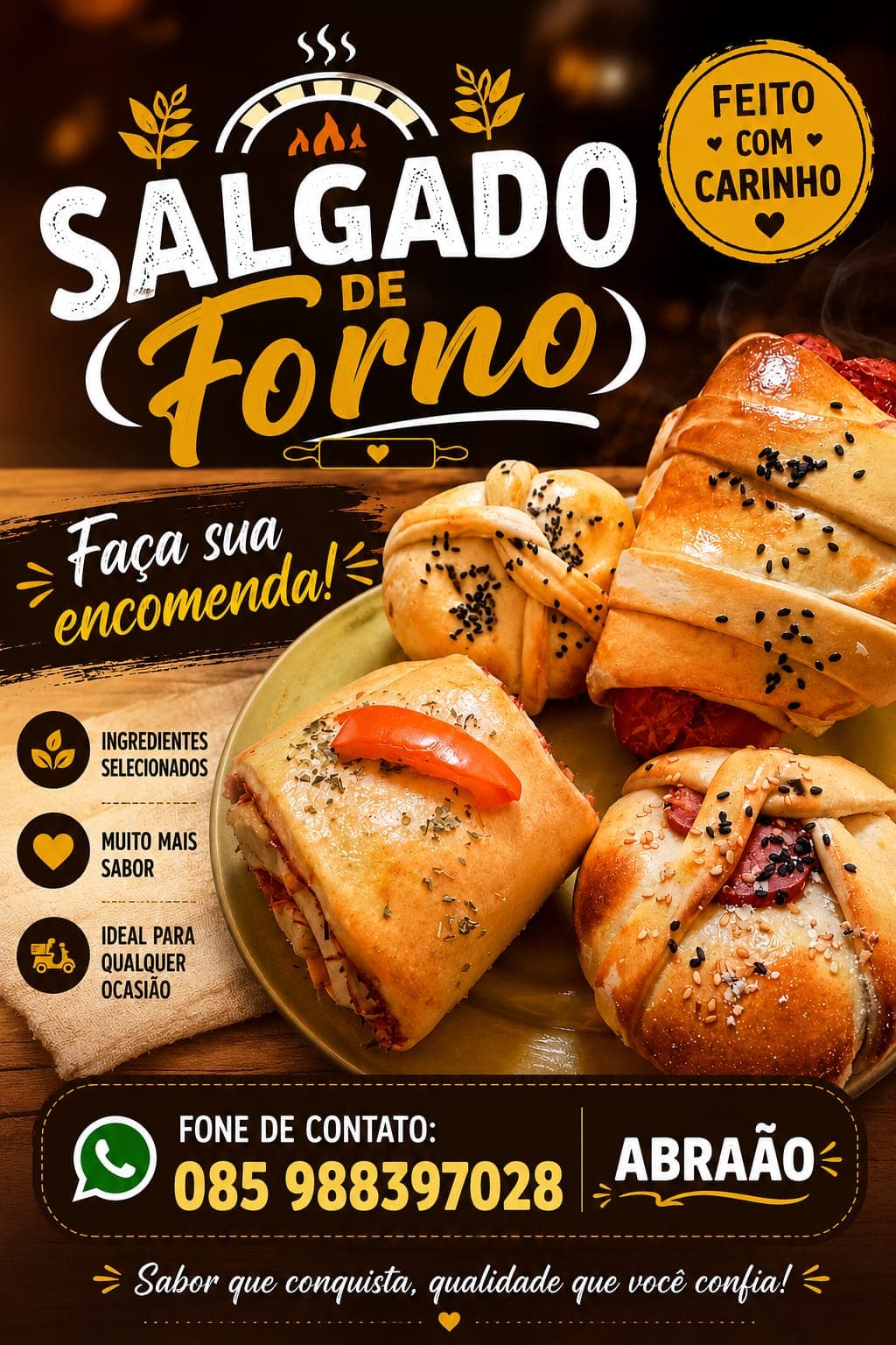 Salgados só de forno